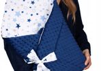 Handmade minky baby swaddle wrap and blanket