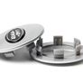 x4 LAND ROVER 63mm Silver/Black Hub Cover Center Wheel Caps Image 2