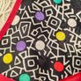 Vintage 80s Tunic dress monochrome with multicoloured print and red trim detail uk 14 Image 8