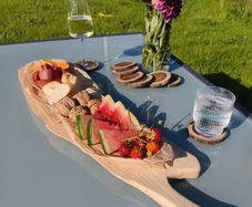 charcuterie board live edge