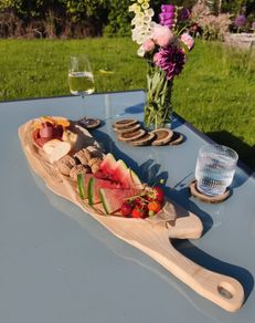 charcuterie board live edge