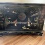 Beautiful Chinese Style Black Lacquer Cabinet , Hand-Painted Decoration Image 2