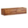 Solid Wood Floating TV Unit Wall Mounted TV Cabinet, Modern Entertainment Console Image 6