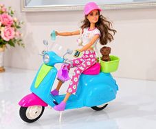 Barbie Scooter with Barbie Doll & Puppy