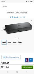 Brand-new Sealed Dell Pro Dock WD25 USB-C