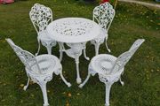 Cast Iron Garden Set x4 Ornate Style N
