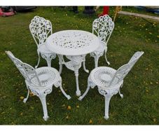 Cast Iron Garden Set x4 Ornate Style N