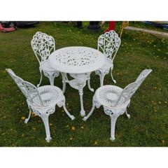 Cast Iron Garden Set x4 Ornate Style N