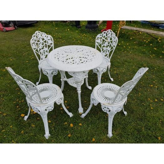 Cast Iron Garden Set x4 Ornate Style N