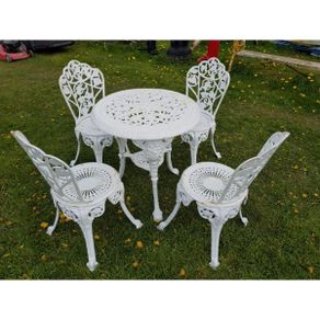 Cast Iron Garden Set x4 Ornate Style N
