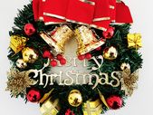 Merry Christmas Wreath 11.8 Inch with Red Bow ane Bells