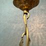 Art Deco Floral Glass & Brass Pendant Lamp Image 3