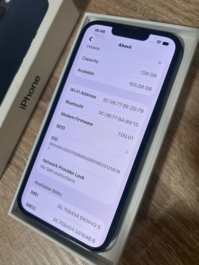 Iphone 13 128gb Unlocked Box Receipt