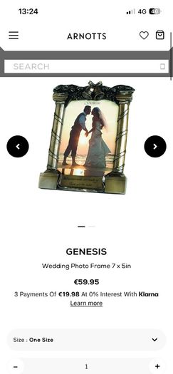 Genesis Wedding Frame New price e60