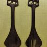 Hand Carved Kenian Wooden Elephant Serving Set Image 3