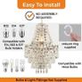 5 Tier Teardrop Crystal Beaded Chandelier Lamp Shade Pendant Light Image 6