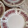18 pcs Myott Ironstone Ware,  Handled Soup Bowls And Plates Rialto Marone Image 4