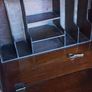 Antique English made By Harrison and Gibson Ilford very rare piece Bureau / Display case with original stained glass with brass fittings and locks. Circa 1930s beautiful Image 8
