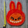 Labubu Halloween edition / Orange handmade rug / carpet / cute / Tufted / Custom made Image 3