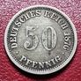 Germany 1876 A 50 Pfennig type 1 - large shield Silver coin Image 2