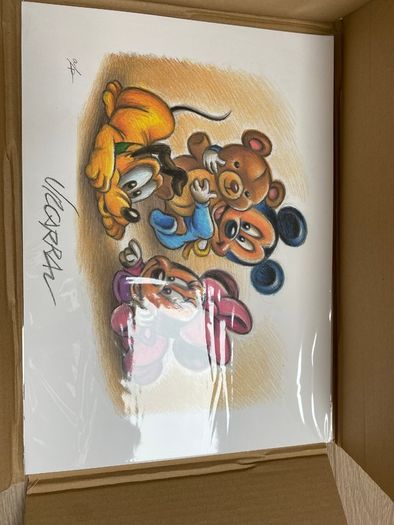 Joan Vizcarra original Baby  Mickey Minnie Pluto