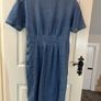 New Structured Caroll Denim Dress with pockets, knee length- Size 42 / fits as UK12 Image 6
