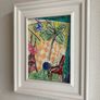 Original art framed original art Acrylic painting drawing framed holiday feel art Irish art Image 6