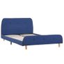 Bed Frame Blue Fabric 120x190 cm Image 2