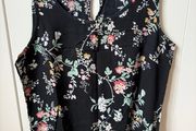 Only women ladies floral sleeveless shirt, tank top, very good condition