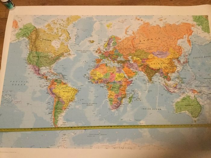 Large World Wall Map