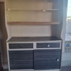 mid century grey formica cupboard