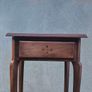 Antique-style single-drawer wooden side table Image 5