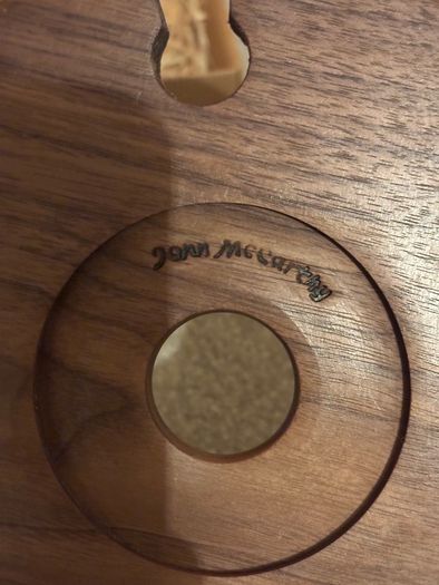Brand new handmade wooden wine bottle and glass caddy