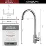 Kitchen Sink Taps Mixer with Single Lever High Arc 360 Swivel, Stainless Steel Kitchen Mixer Taps 1 hole with Chrome Finish, Classic Design[Energy Class A+] Image 8