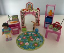Playmobil modern house children's bedroom playset