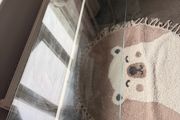 Glass Table with Silver Hardware from ezliving