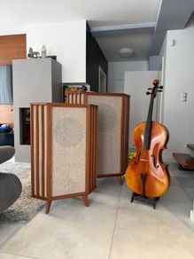 Custom Hand-Crafted Tannoy York Corner Loudspeakers (Silver, Gold, Red, HPD, K3808)