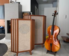 Custom Hand-Crafted Tannoy York Corner Loudspeakers (Silver, Gold, Red, HPD, K3808)