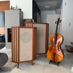 Custom Hand-Crafted Tannoy York Corner Loudspeakers (Silver, Gold, Red, HPD, K3808)