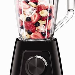 Blendforce II Blender, 1.25L Plastic Jug, 600W, 4 Removeable Stainless Steel Blades, 3 Programs + Pulse, Black