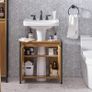 Under Sink Cabinet Bathroom Vanity Unit Bathroom Storage Cabinet with 2 Doors, Suitable for Pedestal Sinks Image 4