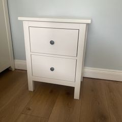 IKEA HEMNES white 2-drawer bedside locker