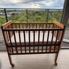 Baby Bundle: Cot, Mattress, Momcozy Carrier and Changing Mat