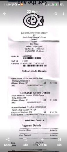 Iphone 15 pro max 256gb unlock/Sim free for sale