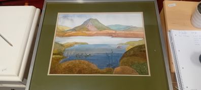 Original Una Gillespie "Maams Cross" Watercolour