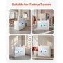 Reception Desk, 47.24 x 18.7 x 39.37 in Rectangular Front Counter Table, Office Reception Desk with LED Light, 2 Drawers and Power Outlets Image 7