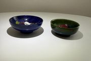 Pair of Vintage Moorcroft Pottery Pin Dishes (Hibiscus and Clematis)