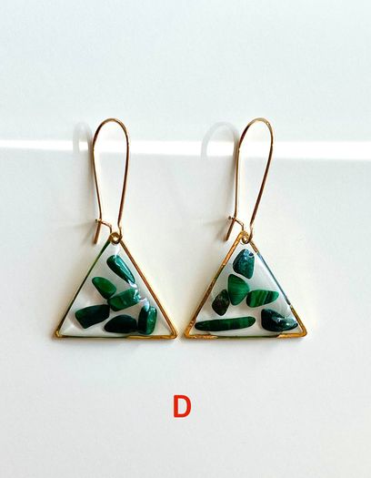 Resin Earrings, Crystal Earrings