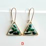 Resin Earrings, Crystal Earrings Image 2