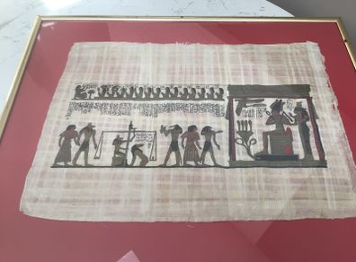 Great Framed Papyrus from Luxor Egypt